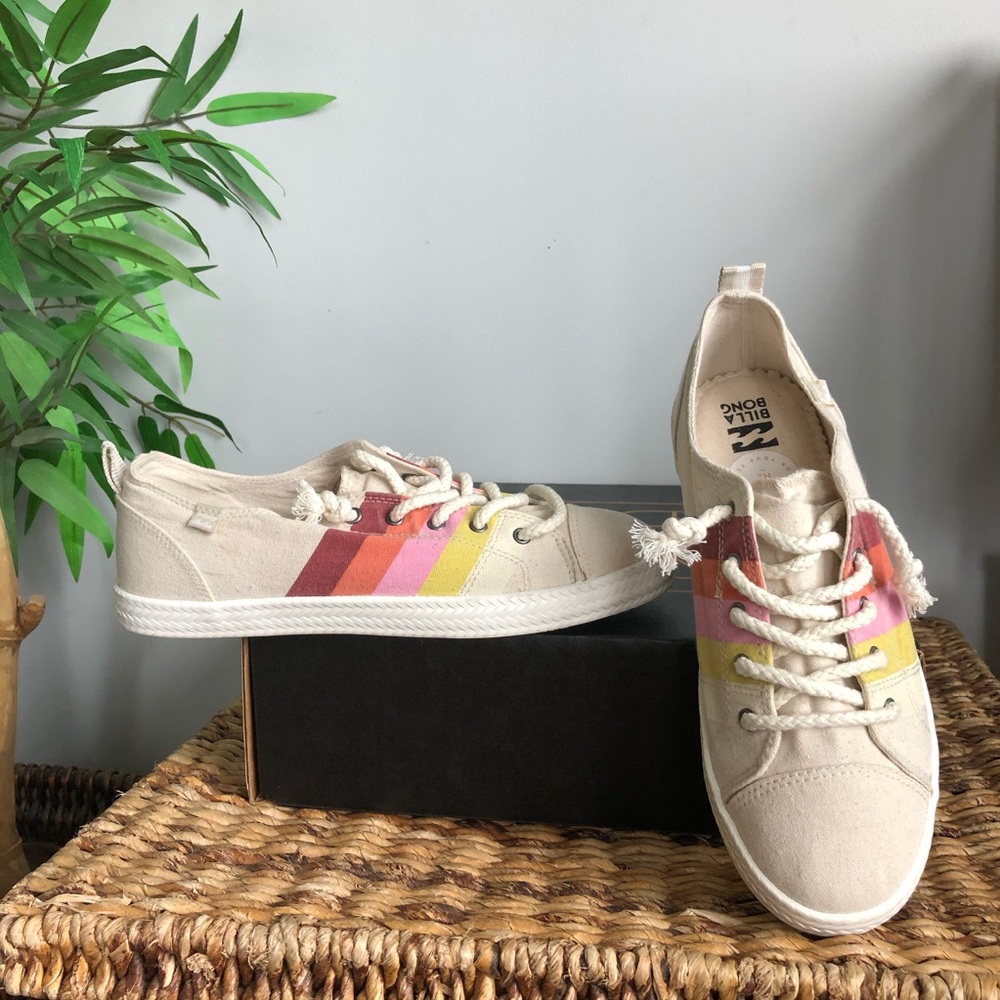 SOLD Billabong Marina Canvas Striped Shoes NWOT - Picture 2 of 9